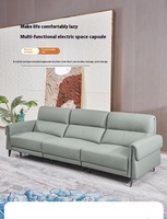 Juego de sofá eléctrico reclinable ajustable, muebles para sala de estar, sofá reclinable multifuncional de cuero completo, sofá eléctrico de 3 plazas