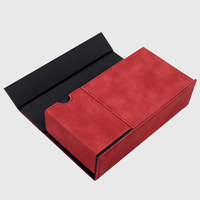 Organisateur de cartes convertible Sanseking rouge, étanche et anti-poussière, en cuir PU, avec aimant, pour jeux de société