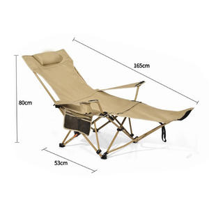 حديد محمول حديث للاستجمام في الهواء الطلق للتخييم استراحة الغداء حديقة ميزة مريحة للاسترخاء مسند القدمين - Product Image 2