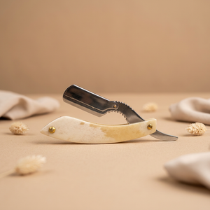 Rasoir droit professionnel IKZARSA à lame unique en acier inoxydable avec manche en bois, haute qualité pour le rasage du visage, usage en salon de coiffure - Product Image 5