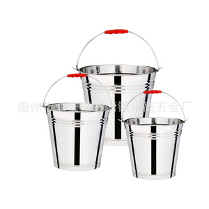 Stainless Steel Water <b>Bucket</b> Thickened Conical Multi Purpose Household <b>Bucket</b> 3 Sizes Available - Product Image 2