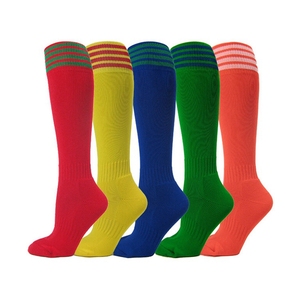 BY-N853 लंबे घुटने के उच्च मोजे लाल फुटबॉल सॉक्स बिक्री के लिए कस्टम लोगो - Product Image 4