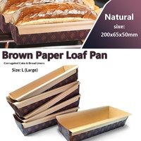 Boîte à pain en carton ondulé rectangulaire en forme de bateau, boîte à gâteau en papier, vente en gros, grande taille, compatible four, 20x6.5x5cm
