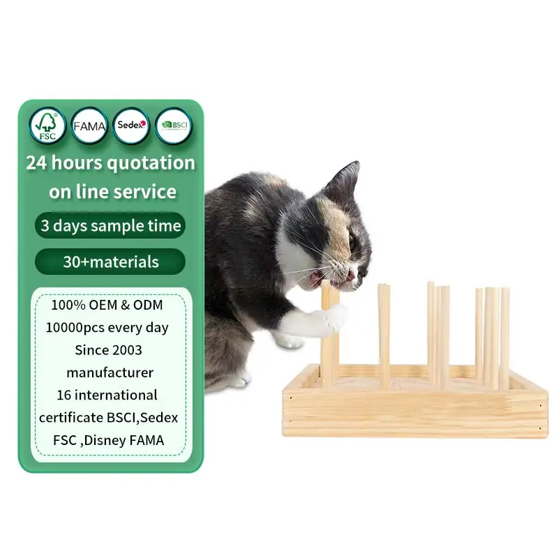 Cat madeira Chew Stick Dental Care e Teeth Grinding Tool para Cat Chewing Toy Natural e Safe Wooden Cat Interactive Toy