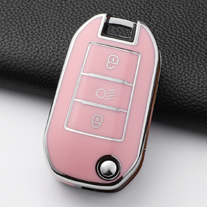 Housse de protection pour <span class=keywords><strong>clé</strong></span> de voiture en TPU à 3 boutons pour <span class=keywords><strong>Peugeot</strong></span> <span class=keywords><strong>208</strong></span> 308 T9 508 2008 pour Citroën C4 pour Opel Corsa Crossland X - Product Image 1
