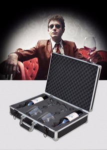 Trung Quốc OEM Nhôm Du Lịch Mang Trường Hợp Cho Rượu Vang Thủy Tinh Lưu Trữ - Product Image 5