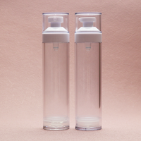 Nouvelle bouteille pompe airless transparente en PETG de luxe pour soins de la peau, 100 ml, pour savon liquide, cosmétique, emballage sous vide, flacon pulvérisateur