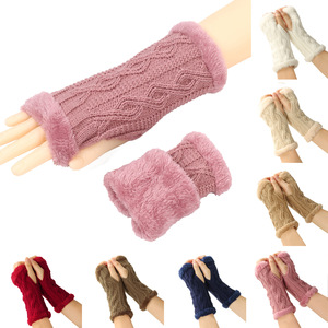 Mitaines Femme Sans Doigts En Laine - Grises - Chaudes Et Confortables, Bout Rabattable