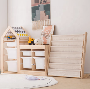 Étagère de <span class=keywords><strong>rangement</strong></span> pour jouets d'enfants - 100% bois massif, armoire de <span class=keywords><strong>rangement</strong></span> pour enfants, simple et petite, support pour livres d'images - Product Image 1
