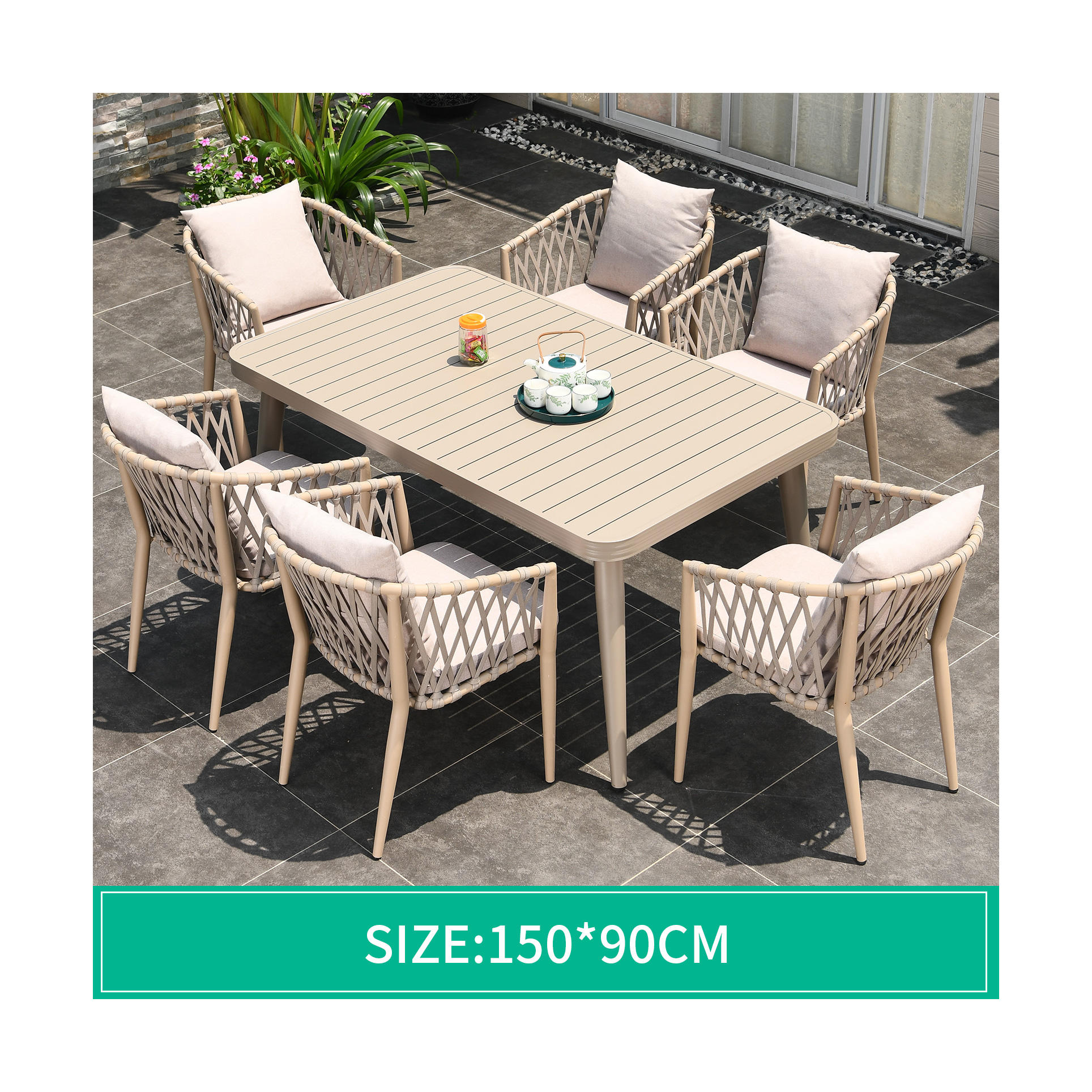 150*90cm table+4 chairs(722196)