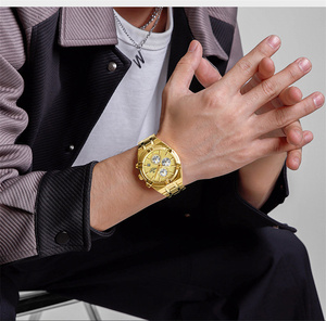 Reloj de Pulsera NAVIFORCE 8042 <span class=keywords><strong>GGG</strong></span> Dorado para Hombre, Reloj de Pulsera Impermeable de Lujo para Hombre, Reloj Dorado Pequeño de Tres Agujas - Product Image 6
