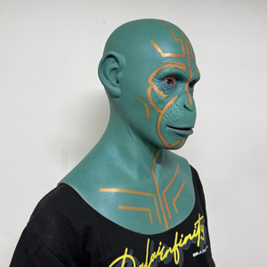 Masques de tête d'animal singe en silicone réaliste pour fêtes, couvre-tête complet pour Cosplayer, accessoire de <span class=keywords><strong>film</strong></span>, de télévision et d'acteur - Product Image 2