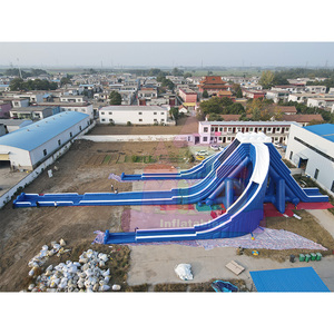 <span class=keywords><strong>Toboggan</strong></span> aquatique gonflable extérieur jaune <span class=keywords><strong>XXL</strong></span> personnalisé à double piste, certifié CE, usage commercial, en PVC - Product Image 3