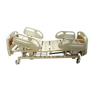 Cama ajustable de hospital con 3 funciones y 3 manivelas Cama médica de enfermería rial lateral de lujo Cama camilla de hospital multiusos - Product Image 4