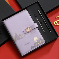 En venta Venta caliente de negocios hermosos juegos de regalo elegantes avanzados cuaderno A5 con bolígrafo juego de regalo corporativo con logotipo personalizado