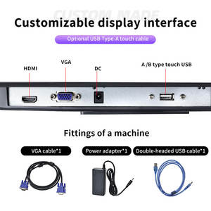 Monitor <span class=keywords><strong>de</strong></span> Pantalla Táctil LCD TFT <span class=keywords><strong>de</strong></span> 17 Pulgadas con VGA para PC/TPV, Caja Registradora, Comercio Minorista, Restaurante - Product Image 4
