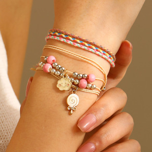 Retro Ethnic Style Colorful <strong>String</strong> Fashion <strong>Bracelet</strong> Bohemia Multi-layer Round Beads Niche Style <strong>Bracelet</strong> - Product Image 2