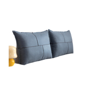 Upholstered Headboard <b>Cushion</b> Rectangle Solid Color Polyester Cotton Lumbar Support Washable Bedding - Product Image 5