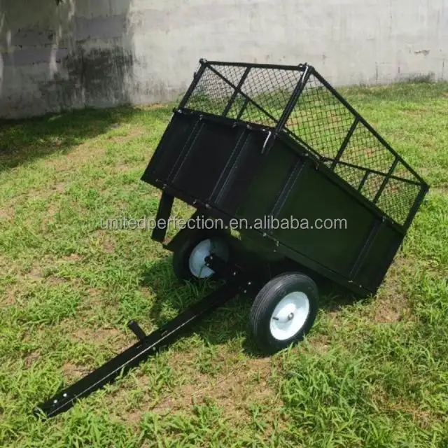 芝刈り機ガーデンユーティリティカート芝刈り機中国サプライヤー製造低MOQヘビーデューティーダンプカートTOW BEHIND