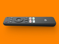 Télécommande intelligente universelle 14 touches RCT7016 IR//RF/2.4G à code fixe, commande vocale, portée 10m pour TV/audio/ordinateur