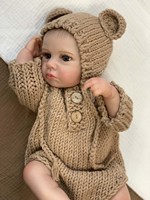 Wiedergeborenes Mädchen realistische Silikonpuppe Puppe Baby Bebe Bilder Vinyl Farbig weich voller Loulou