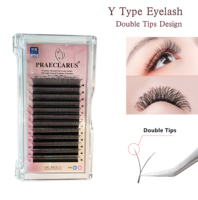 RTS PR001 Y Extensions de Cils Marque Privée Vendeur d'extensions de Cils Cheveux Synthétiques Faits à la Main Doux Shanghai C D Dd Curl 0.07