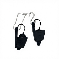 Klem Kabel Adjustable PA66 Nylon dan Baja Tahan Karat 201/Klem Kabel Fiber Optik Aksesoris Saluran Udara