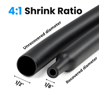 Tubo Termocontraíble 4:1 de Doble Pared con Adhesivo, Funda Impermeable para Cables, Protector de Cables Retráctil