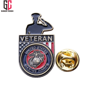 Spille in Metallo Smaltato Personalizzate da Fabbrica con 12 Anni di Esperienza, Spilla di Rispetto per Veterani USA, Spille per Cappelli da Veterano - Product Image 3