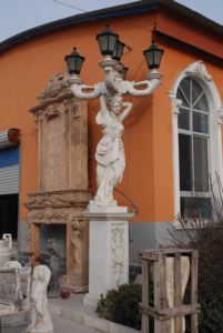 Antique personnalisé de haute qualité <span class=keywords><strong>en</strong></span> marbre blanc naturel grandeur nature <span class=keywords><strong>Ange</strong></span> <span class=keywords><strong>gardien</strong></span> Sculpture <span class=keywords><strong>pour</strong></span> grand <span class=keywords><strong>jardin</strong></span> extérieur <span class=keywords><strong>Statue</strong></span> commémorative - Product Image 4