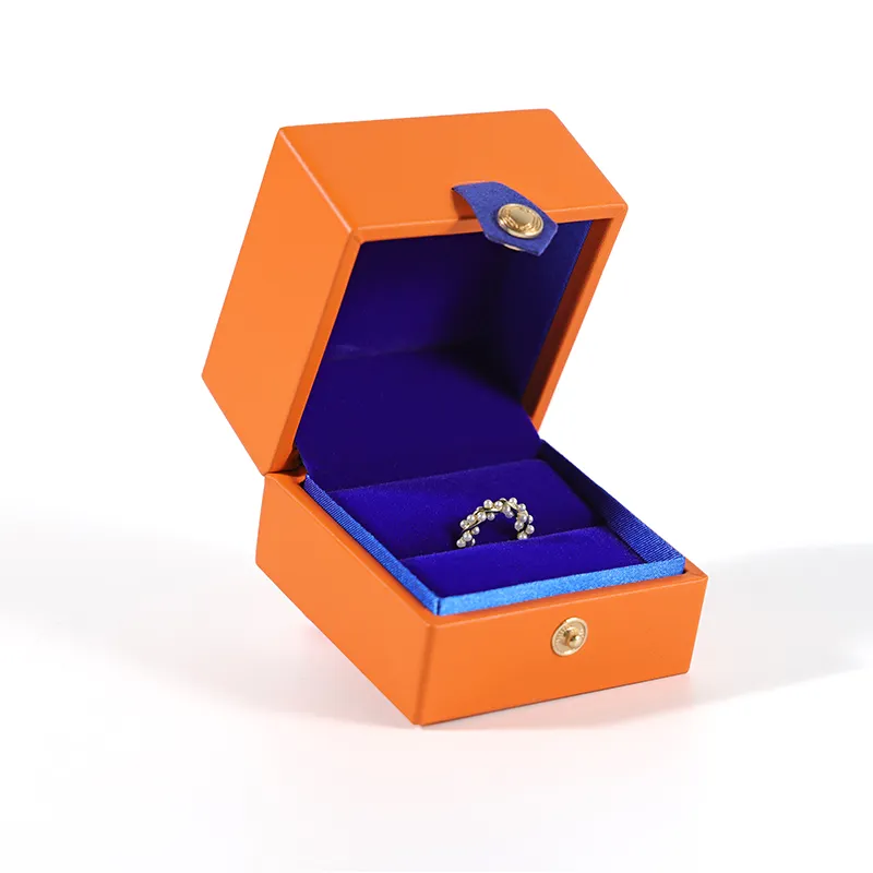 Luxus-Schmuckschatulle aus Kunstleder mit rechten Winkeln eingeachtet eingeliefertes Vierkant Schmuckverpackung Armband Halskette Ring Schmuck Geschenkbox