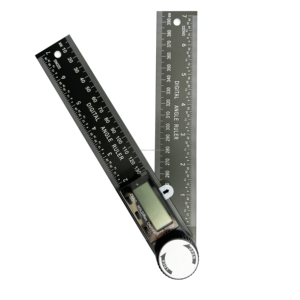 Goniometro Digitale in Alluminio Nero da 300mm con Livella - Product Image 1