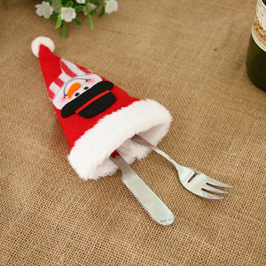 Noel <b>Christmas</b> Decorations <b>Table</b> Decor New Year <b>Christmas</b> Tableware Fork Knife Holder Bag - Product Image 6