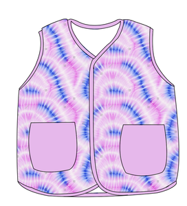 ODM &amp; OEM <strong>Toddler</strong> <strong>Boys</strong> Soft Fabric Tie-Dye <strong>Gilet</strong>, Snap-Button Waistcoat with Pocket &amp; Solid Trim Stylish Kids Casual Outerwear - Product Image 2