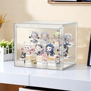 <span class=keywords><strong>2</strong></span> 팩 <span class=keywords><strong>3</strong></span> 계층 조정 가능한 디스플레이 박스 스탠드 <span class=keywords><strong>2</strong></span> 이동식 플레이트 소형 쇼케이스 미니 액션 피규어 소장용 마그네틱 도어 - Product Image 4