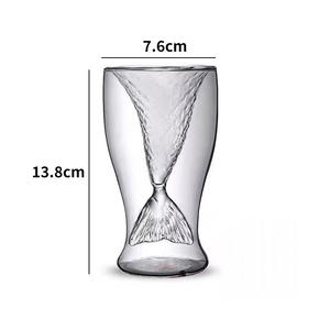 แก้วไวน์แดงทรงนางเงือกสุดสร้างสรรค์แก้วบอโรซิลิเกตสูงสองชั้นจากโรงงานจีนสำหรับค็อก<span class=keywords><strong>เท</strong></span><span class=keywords><strong>ล</strong></span> - Product Image 6