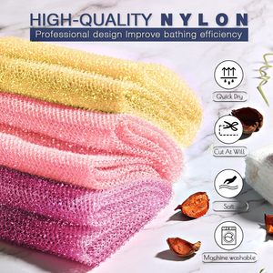 <span class=keywords><strong>Éponge</strong></span> de bain exfoliante en filet africain de haute qualité, très vendue, pour un nettoyage en profondeur, en nylon doux, pour le soin de la peau, marque privée - Product Image 4