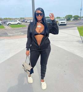 Automne 2021 femmes vêtements à manches longues <span class=keywords><strong>combinaison</strong></span> chic body <span class=keywords><strong>femme</strong></span> à la mode noir fermeture éclair avant - Product Image 2