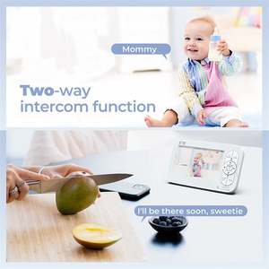 เครื่องตรวจจับอุณหภูมิแบบสองทางระบบอินเตอร์คอมแบบระยะไกลโหมด VOX มุมมอง PTZ babycam ขนาด5นิ้วสำหรับตรวจจับการเคลื่อนไหวของหน้าจอจอเด็กทารก - Product Image 4