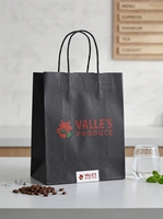 Sacs cadeaux en papier kraft avec estampage à chaud doré, petits sacs de transport blancs pour la vente au détail et les fêtes