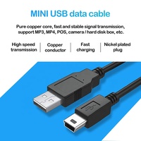 Kabel Kamera Digital Mini USB 2.0 Tipe A, Ke Mini 5Pin Pria untuk Pemutar MP3, Kamera Dasbor, Penerima GPS