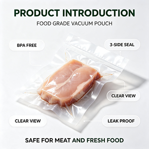 Vacuum Food Storage Bag Resealable <b>Plastic</b> Packaging Pouch for Meat Chicken Cooking <b>Kitchen</b> Storage - Product Image 6