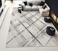 Tapis d'appoint en velours cristal, style moderne et minimaliste, imitation cachemire, doux, moelleux, antidérapant, pour salon et chambre à coucher