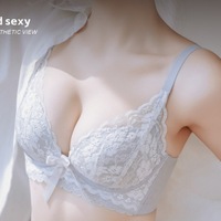 Haute qualité doux pour la peau confortable en Nylon soutien-gorge pour femmes réglable Anti-affaissement bretelles sans fil respirant Floral dentelle Logo tasse