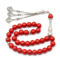 Vente en gros de chapelets de prière musulmans islamiques, 33 perles, bijoux en pierres précieuses, bracelet en turquoise de 10 mm, Misbaha Tasbih Beads