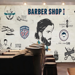 Póster Decorativo Autoadhesivo <span class=keywords><strong>para</strong></span> Salón de Belleza y Barbería, Mural Moderno 3D, Papel Tapiz, Pintura Mural Autoadhesiva - Product Image 5