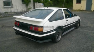 Alerón trasero de fibra de vidrio para Toyota Corolla AE86 Trueno Hatch TR Type, sin pintar, compatible con modelos 1984-1987. - Product Image 3
