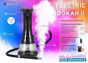 2024 Nieuwe Fabriek Direct Groothandel Led Oplaadbare Shisha Machine Waterpijp Set Voor Luxe Shisha Roken