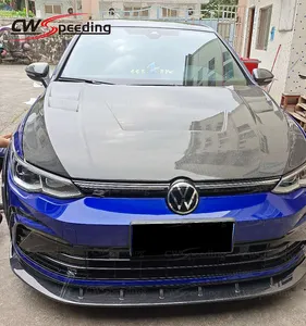 2019-2022 VW高尔夫MK 8的碳纤维前保险杠唇前唇