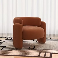 Fauteuil inclinable moderne en velours de luxe nordique, fauteuil de salon, fauteuil bas, fauteuil d'appoint, écologique et durable